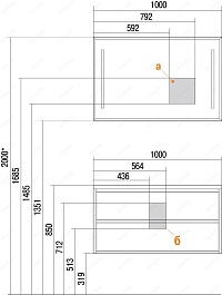 Акватон Мебель для ванной "Римини 100" янтарь – фотография-3