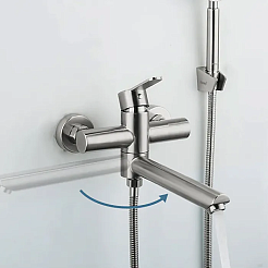 Frap Смеситель для ванны H801 F32801 сатин – фотография-2