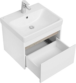 Акватон Тумба под раковину Марти 55 белый/дуб эндгрейн – фотография-3