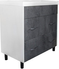 Mixline Тумба под раковину Сура 80 белая/графит – фотография-2