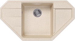 Dr. Gans Мойка кухонная Крона 910 угловая дюна – фотография-1