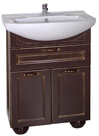 ASB-Woodline Тумба под раковину Бергамо 65 орех/патина золото – фотография-1