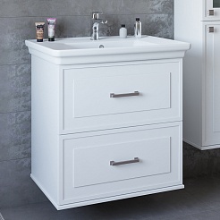 Sanflor Тумба для умывальника Модена 75 белая – фотография-1