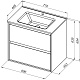Aquanet Тумба с раковиной Милан 70 Flat подвесная белая – картинка-36