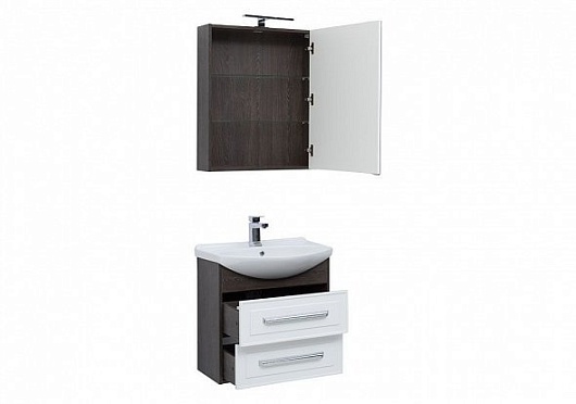 Aquanet Мебель для ванной Остин 65 белая/дуб кантербери – картинка-3