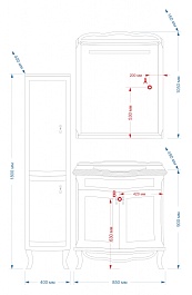 Misty Тумба для умывальника Дайна 85 белая – фотография-3