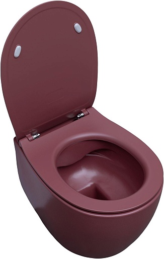 Allen Brau Чаша подвесного унитаза Fantasy 4.11004.BD бордо – фотография-6
