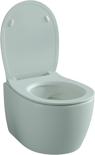 Allen Brau Унитаз подвесной Fantasy 4.11004.MT мятный с крышкой 4.11005.MT – фотография-2