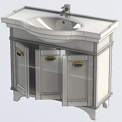 Aquanet Тумба с раковиной Николь 100 орех – фотография-7