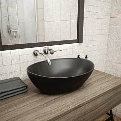 Teymi Раковина накладная в ванную Lori 40 цвет чёрный матовый T50494 – фотография-2