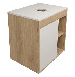 Teymi Тумба под раковину Nura 70 дуб эврика/белый матовый T60528 – фотография-1