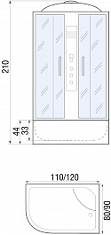 River Душевая кабина DUNAY 120/90/46 TH R – фотография-19
