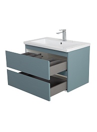 BelBagno Тумба под раковину Kraft 75 подвесная Голубой матовый – фотография-9