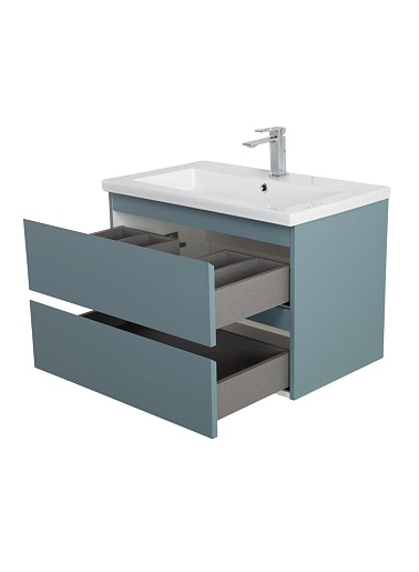 BelBagno Тумба под раковину Kraft 75 подвесная Голубой матовый – картинка-9