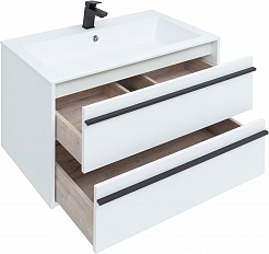 Aquanet Мебель для ванной Lino 90 подвесная белая матовая – фотография-7