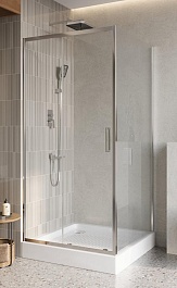 BelBagno Душевой уголок Luce 100/100 LUCE-A-1-100/100-C-Cr профиль хром стекло прозрачное – фотография-1