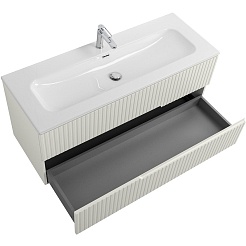 Cezares Тумба с раковиной Duet-N 120 подвесная CZR-8073-120 альпака брашированная – фотография-5