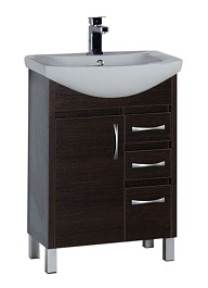 Aquanet Тумба под раковину Донна 60 3 ящика венге – фотография-1