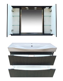 Misty Тумба с раковиной Элвис 105 венге – фотография-2