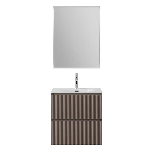 BelBagno Тумба с раковиной Uno 60 подвесная Бежевый матовый с раковиной BB-8099-60 – фотография-14