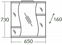 СанТа Мебель для ванной Элеганс Лира 65 с ящиками – фотография-4