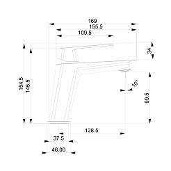 Tokito Смеситель для раковины NAGOYA хром TOK-NAG-1011 – фотография-4