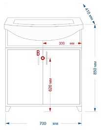Misty Тумба для умывальника Лада 70 – фотография-3