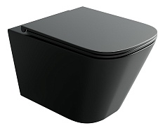 Ceramicanova Подвесной унитаз Union Торнадо CN4009TMB безободковый чёрный матовый