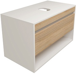 Teymi Тумба с раковиной Ritta 85 Ellie 60 подвесная белый/дуб – фотография-5