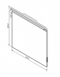 Am.Pm Зеркало Inspire 2.0 с LED-подсветкой, 80 см – фотография-4