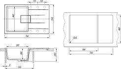 Florentina Мойка кухонная Ривьера 780 антрацит – фотография-4