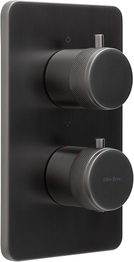 Allen Brau Смеситель для ванны Priority 5.31314-MG (с внутренней частью, 3 выхода) графит браш – фото-1