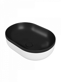 Teymi Накладная мебельная раковина Solli 48 Duo artceramic чёрно-белая матовая T50388 – фотография-2