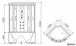 Erlit Душевая кабина ER 4335T-W3 – фотография-2