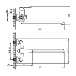Iddis Смеситель для ванны с душем District DISSBL2i10 – фотография-2