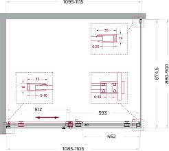 BelBagno Душевой уголок Soft Close-2 SOFT_CLOSE-2-AH-1-110/90-C-Cr 110x90 профиль хром стекло прозрачное – фотография-12