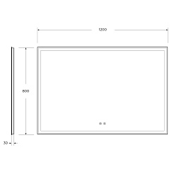 BelBagno Зеркало SPC-GRT-1200-800-LED-TCH-SND – фотография-10
