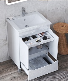 Vigo Тумба с раковиной Grani 750-2-1 белая – фотография-2