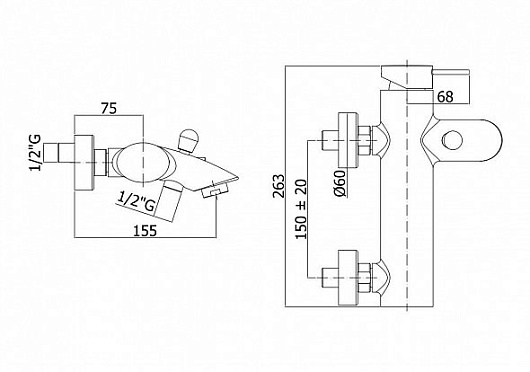 Paffoni Смеситель для ванны с душем Berry BR022CR – фотография-2