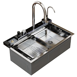 Mixline Мойка настольный монтаж 75/46 (3,0) выпуск 3 1/2 сатин – фотография-1