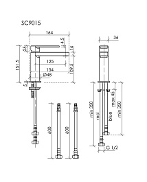Sancos Смеситель для раковины Studio черный матовый SC9015MB – фотография-3