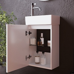 Sancos Тумба с раковиной Mini 35 L белый глянец раковина Element 37/21 L CN5008 – фотография-3