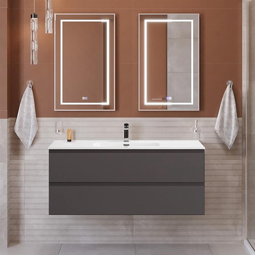 BelBagno Тумба с раковиной Kraft 120 подвесная Темно-Серый матовый с раковиной BB1200ETL – картинка-7