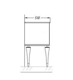  Тумба с раковиной Ибица 90 белый/хром – фотография-6