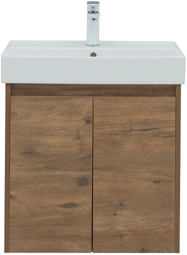 Aquanet Тумба под раковину Nova Lite 60 2 дверцы подвесная дуб рустикальный – картинка-3