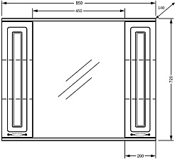Stella Polare Зеркальный шкаф Кармела 85/С ольха белая – фотография-6