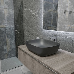 Teymi Раковина накладная Solli 50 Artceramic T50391 графит матовый – фотография-7