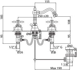 Cezares Смеситель NOSTALGIA-BBS2-02 для биде – фотография-2