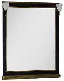Aquanet Зеркало Валенса 90 черный краколет/золото (180043) – фотография-1