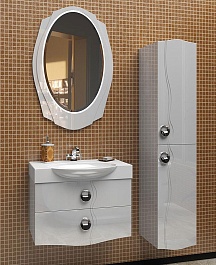  Тумба с раковиной "Tondo 75" белая – фотография-2